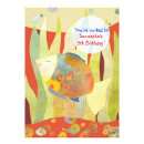 Flower Fish Kids Birthday Party Invitation
