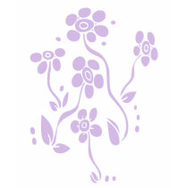Flower Float in Violet t-shirts