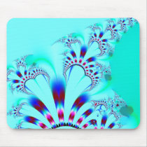 Flower · Fractal Art · Turquoise Mouse Pad