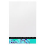 Flower · Fractal Art · Turquoise Stationery Paper
