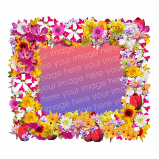 Flower Frame 8X10 Statuette | Zazzle