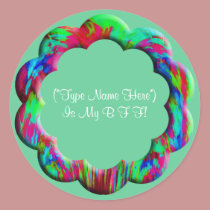 Flower Frame Sticker, (*Type Name Here*) by Perlyyyy Flower Frame Sticker, (*Type Name Here*)