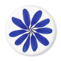 flower fridge magnet blue