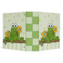 flower froggy frog 3 ring binder