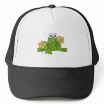 flower froggy frog trucker hat