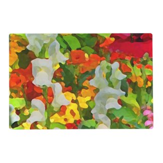 Flower Garden Abstract Laminated Placemat