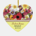 Flower Garden Adoption Announcement Christmas Tree Ornament