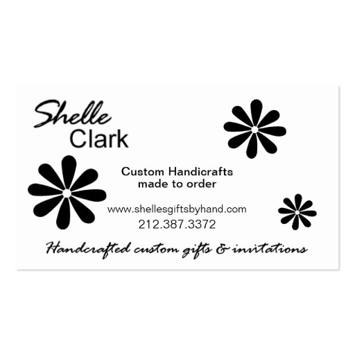 Flower Garden Business Card template (back side)