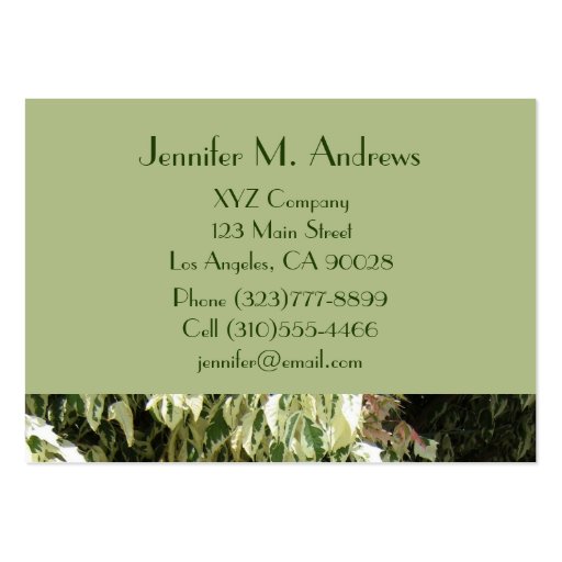 flower garden business card template (back side)