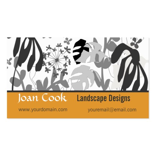 Flower Garden Design Business Card Templates (front side)