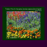 Flower Garden Digital Art Inspirational Poster