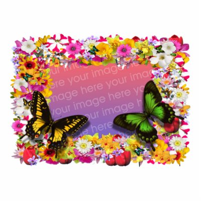 Flower Garden Frame 4X6 Acrylic Cut Outs by christigmc