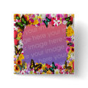 Flower Garden Frame buttons by christigmc Flower Garden Frame buttons