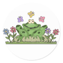 Flower Garden Frog stickers