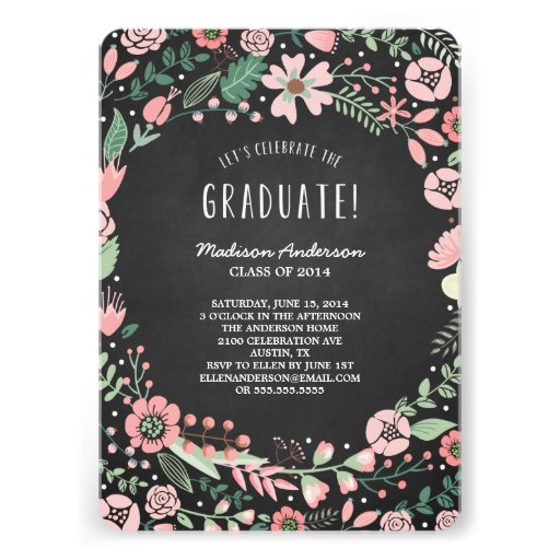 Flower Garden | Graduation Party Invitation (front side)