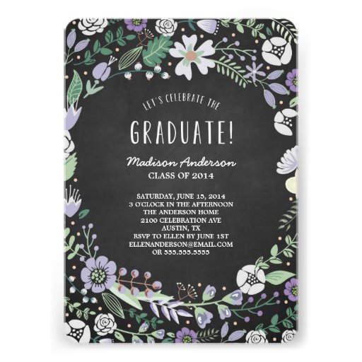 Flower Garden | Graduation Party Invitation (front side)
