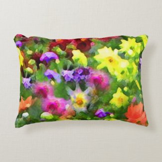 Flower Garden Impressions Accent Pillow