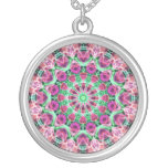 Flower Garden kaleidoscope Personalized Necklace
