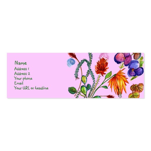 Flower Garden my Dream Business Card (front side)
