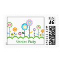 Flower Garden Party Postage Stamp stamp
