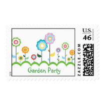 Flower Garden Party Postage Stamp