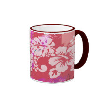 FLOWER GARDEN PINK COFFEE MUGS