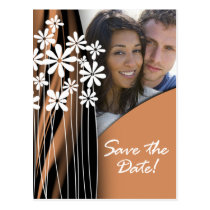 Flower Garden Save the Date Postcard (copper) postcards