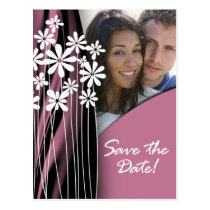 Flower Garden Save the Date Postcard (mauve) postcards