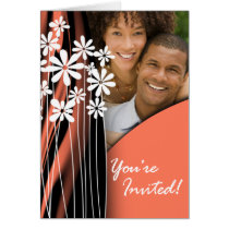 Flower Garden Wedding Photo (orange sherbet) cards