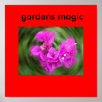 Flower, gardens magic print