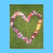 flower garland postcard