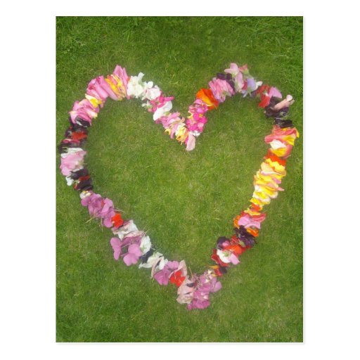 flower garland postcard
