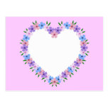 Flower Garland Postcard Horizontal Template