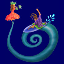 Flower Girl and Surfer Boy t-shirts by Surfwearzcom Flower Girl and Surfer Boy t-shirts