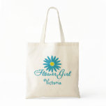 Flower Girl/ Blue Daisy Tote Bag