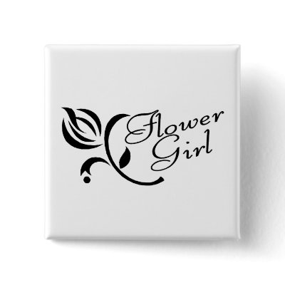 Flower Girl Pinback Button