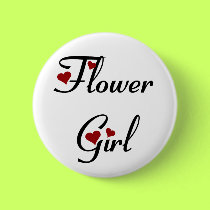 Flower girl button by wedding_tshirts Flower girl button