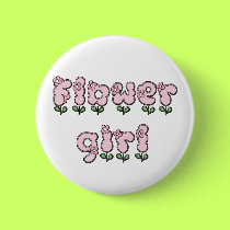 Flower girl button by wedding_tshirts Flower girl button