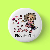 Flower girl button by wedding_tshirts Flower girl button