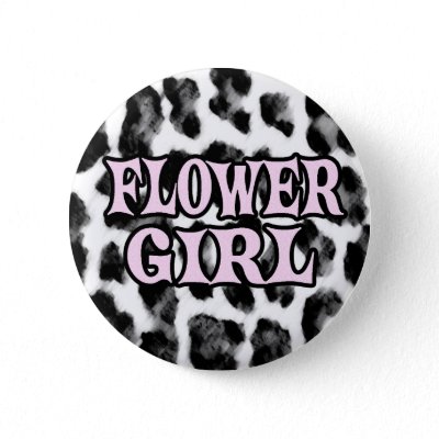 Flower Girl Pinback Buttons