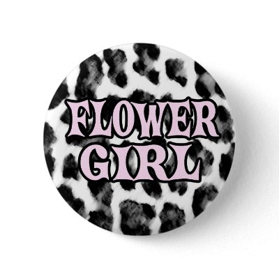 Flower Girl Pinback Buttons