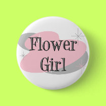 Flower girl button by wedding_tshirts Flower girl button
