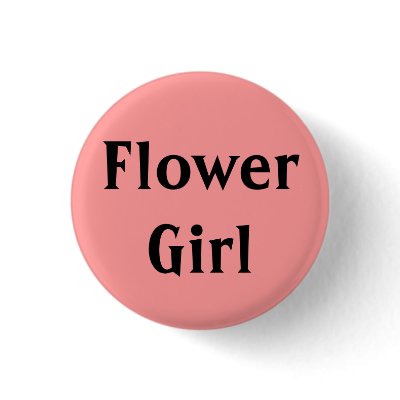 Flower Girl Pinback Button