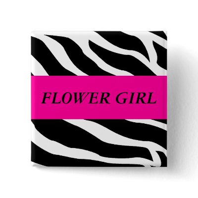 Flower Girl Pinback Button