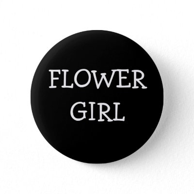 Flower Girl Pinback Buttons