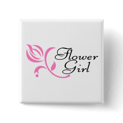 Flower Girl Pinback Button