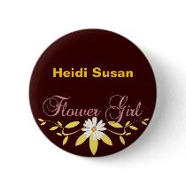 Flower Girl Pinback Button