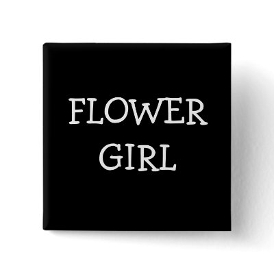 Flower Girl Pinback Buttons