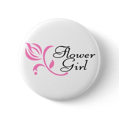 Flower Girl Pinback Button