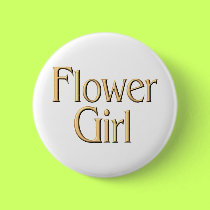 Flower girl button by wedding_tshirts Flower girl button